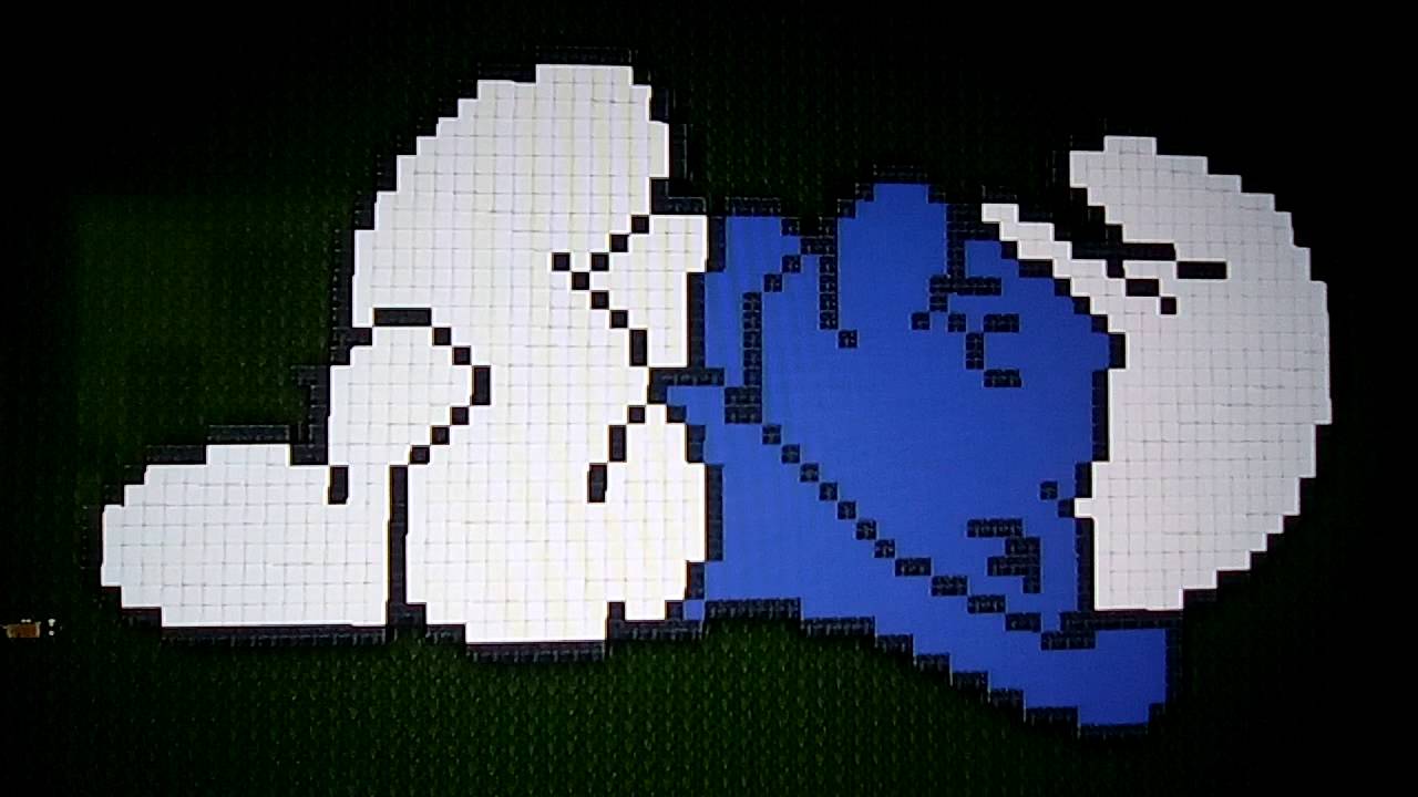 pixel art schtroumpf