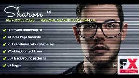 Preview Sharon Vcard -Personal Portfolio Resume Templates TF