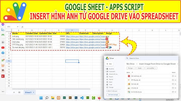 Google Sheet Apps Script | Insert hình ảnh từ Google drive vào Spreadsheet