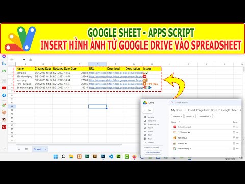 Google Sheet Apps Script | Insert hình ảnh từ Google drive vào Spreadsheet
