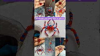 Spider + Beads = The Cutest DIY Keychain Ever! 🕷️💖 | TAN Tana #shorts #spiderman #diy #keychain #fyp