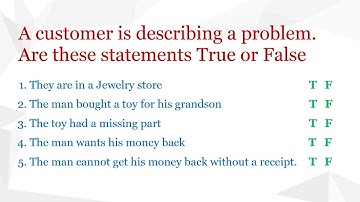 Listening true or  false