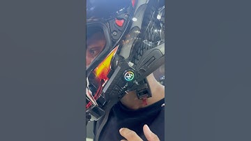 Y10 Helmet Bluetooth installed in Axor Apex Venomus Grey Helmet #newsong #helmet #bluetooth #riding