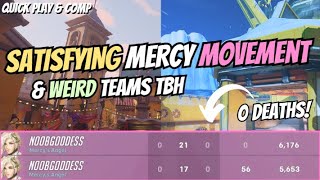 SMOOTH Mercy MOVEMENT! 0 deaths ofc 🎀 uneven team comps - S9 ✨ PC Mercy Gameplay ✨ ~ Overwatch 2