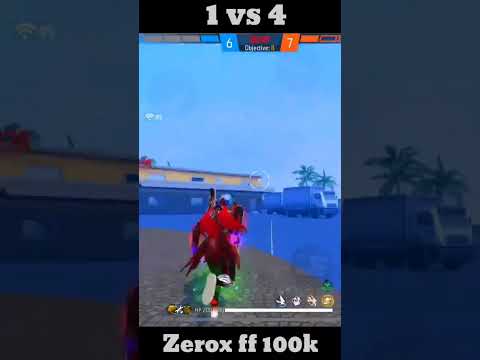 Zerox ff 1vs 4 challenge 😎 | #zeroxff #nonstopgaming #youtibeshorts