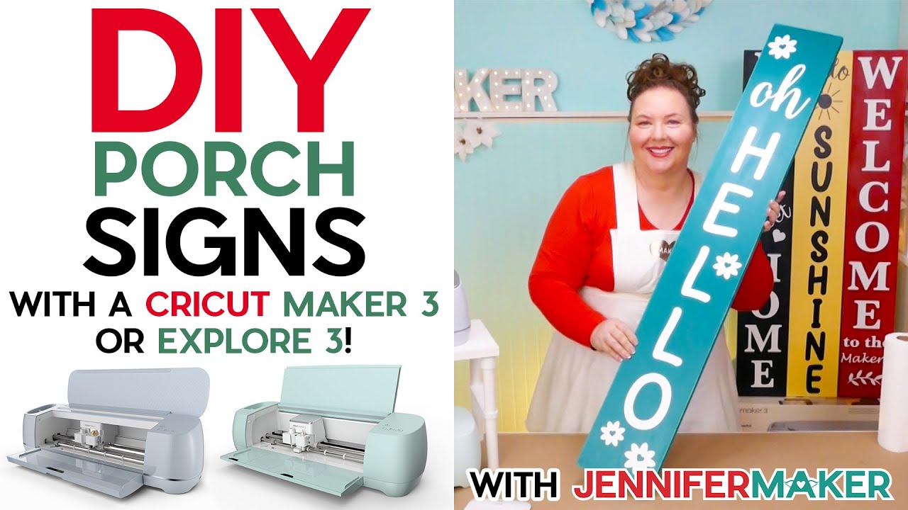 DIY Porch Signs on the Cricut Maker 3 & Explore 3 - Cut & Apply Long  Lengths of Vinyl! 