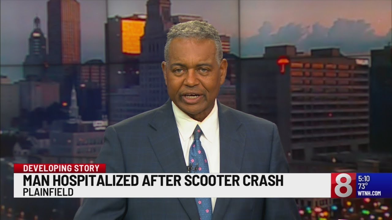 Man hospitalized after scooter crash in Plainfield - YouTube