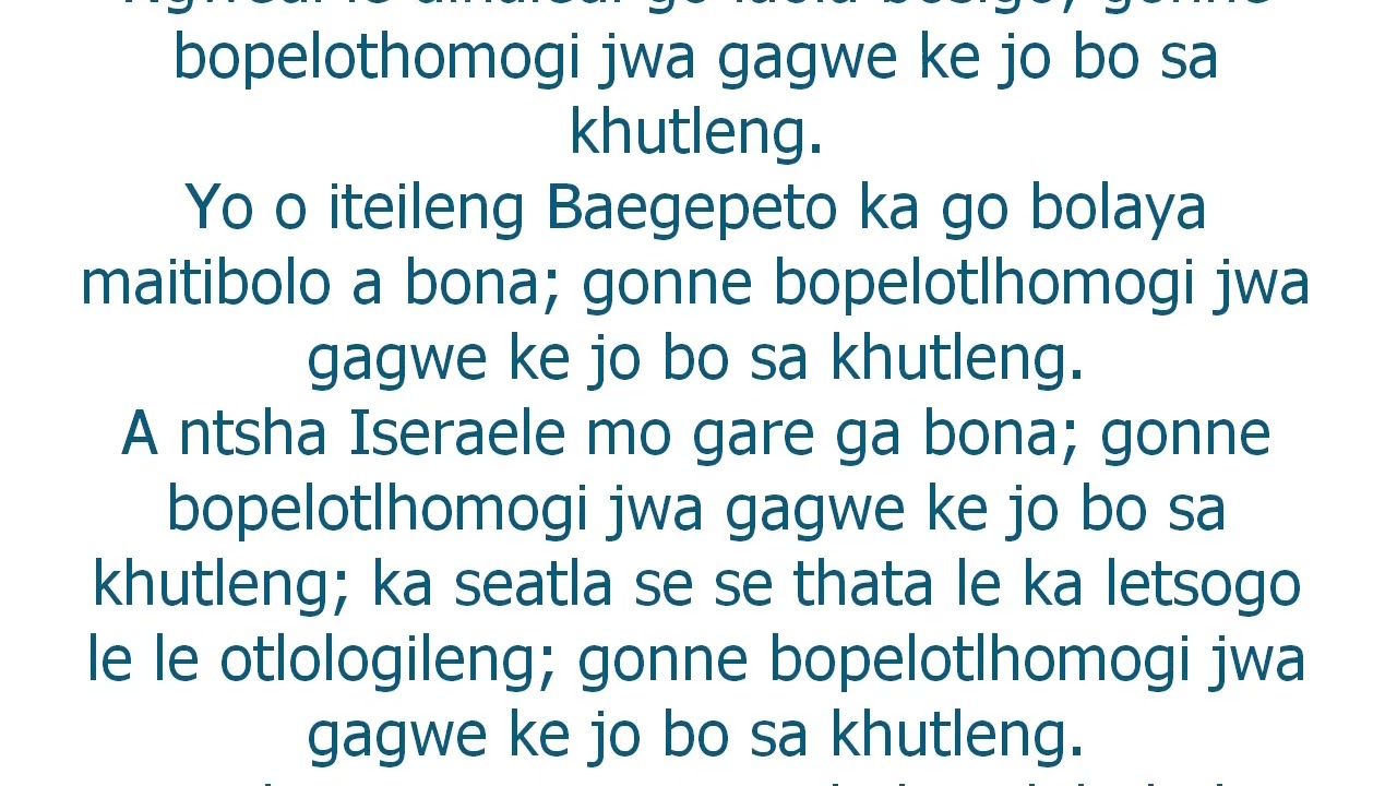Setswana Bible Reading : Pesaleme 133