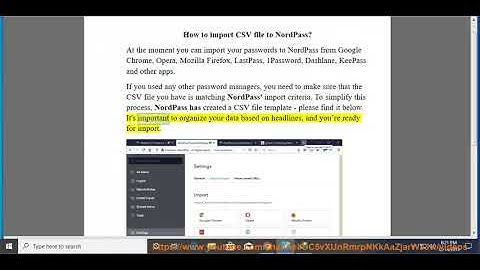 Import password CSV file to NordPass
