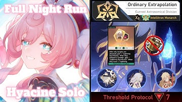 Hyacine Solo Full Night Run | Divergent Universe Protean Hero Protocol 7 | Honkai Star Rail