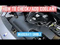 How to Check &amp; Add Coolant in Maserati Ghibli / Quattroporte 2014-2022