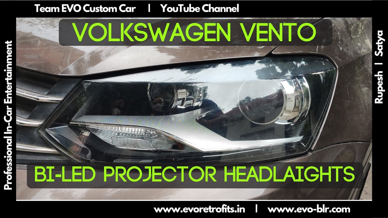 EVO CUSTOM CAR: 2016 Volkswagen Vento Bi-led Projector Headlight Aozoom by  Specialist Rupesh VW Polo 