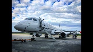 A bordo do Embraer Lineage 1000, o maior jato executivo do mundo