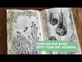 I Broke My Art School Rule &amp; Turned An Old Book Into My Sketchbook! (The Professor Was Impressed!)