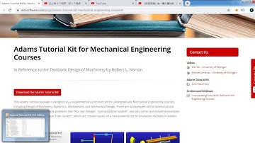 The Best self learning Tutorials of ADAMS VIEW simulation