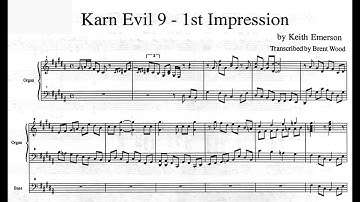 Karn Evil 9 1st Impression Part 1 (Keyboards, Bass & Guitar score)