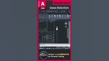 AutoCAd Tips 21-  Lasso Selection in AutoCAD | How to use lasso Selection #autocad #autocadtips