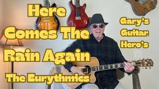 Video thumbnail of ""Here Comes The Rain Again" Simplified Guitar Lesson #guitar lessons￼ #guitarlessonsforbeginners"