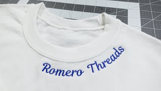Curved Text Embroidery: Full Details