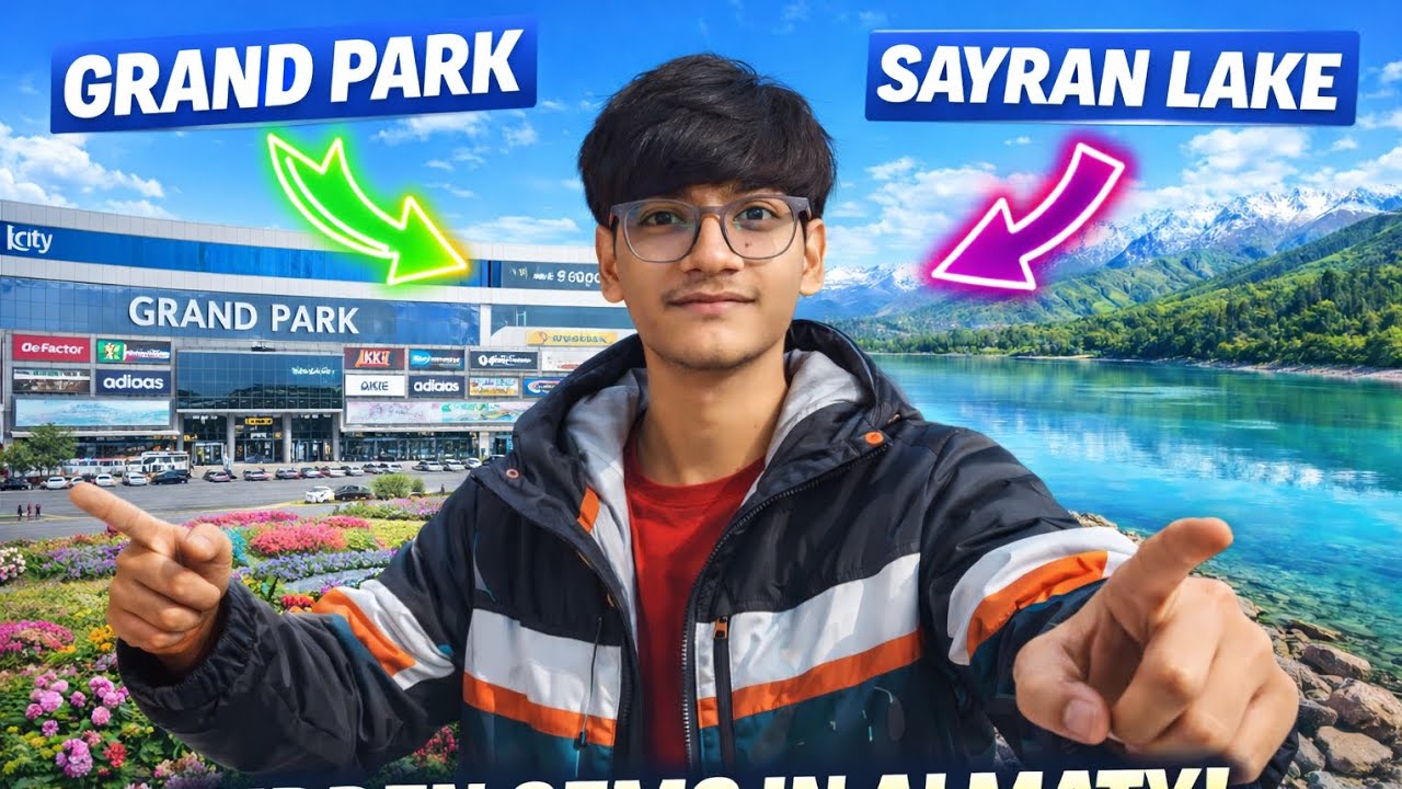 Hidden Gems in ALMATY🇰🇿 GRAND PARK & SAYRAN LAKE🏝️!! ArjunsahuXplore 🐼