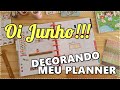 Decorando meu Planner 2023 - Junho