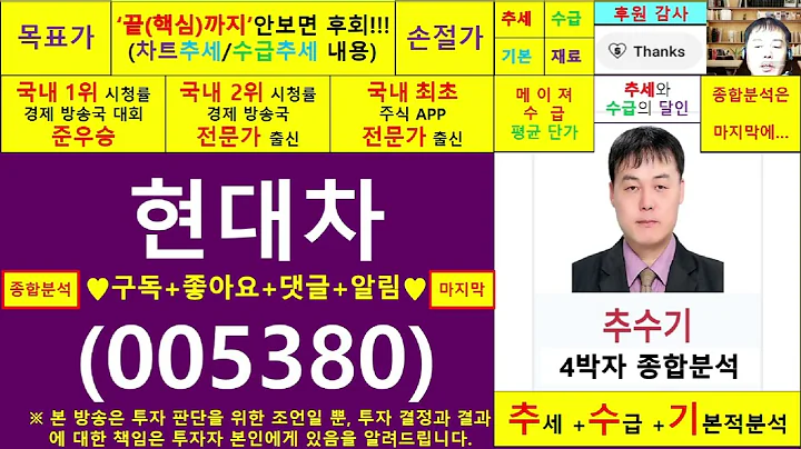현대차(005380)종목진단및향후주가전망 추수기(추수)전문가