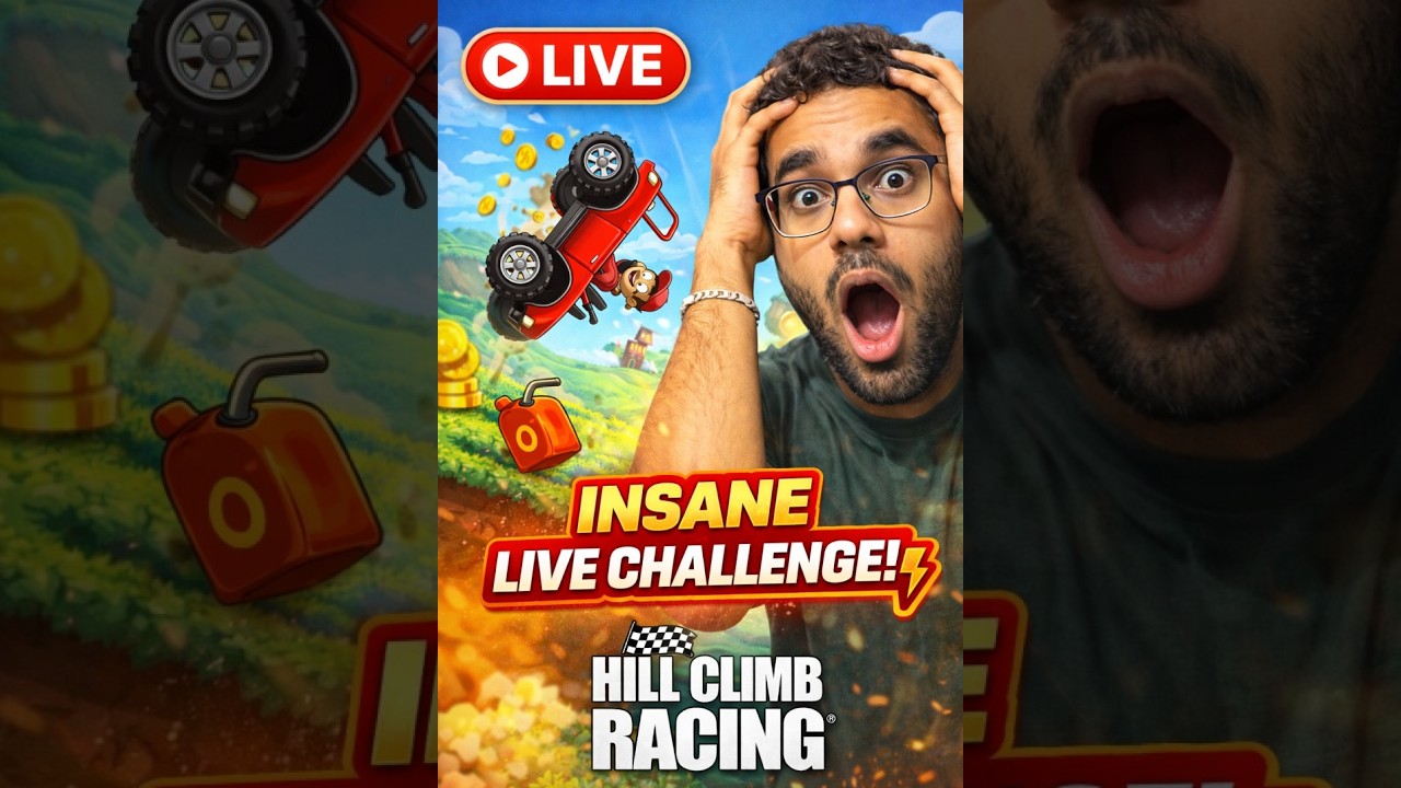 INSANE LIVE CHALLENGE🔴 Crazy Stunts Hill Climb Racing | #shorts #kids #live #gaming #nitsislive