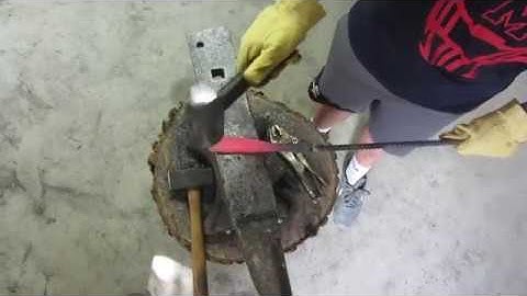 13 YEAR OLD FORGES RAILROAD SPIKE NECK KNIFE