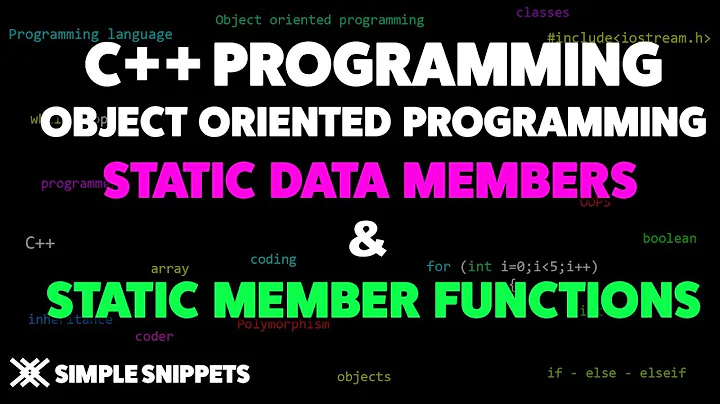 Static Data Members in C++ & Static Member Functions in C++|C++ programming tutorials for Beginners