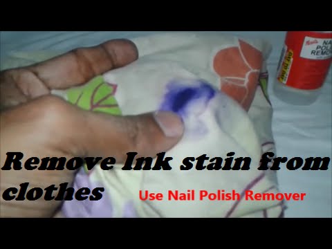 Easy remove ink stain from your clothes - nail polish remover
