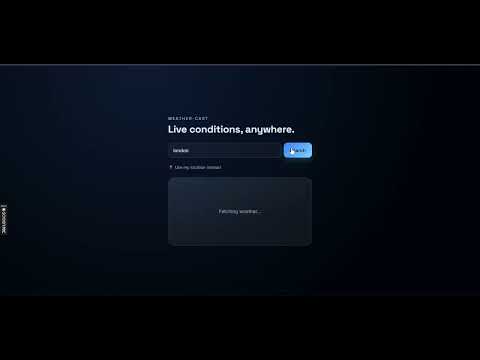 How I Built a Live Weather Dashboard Using Just HTML, CSS & JS