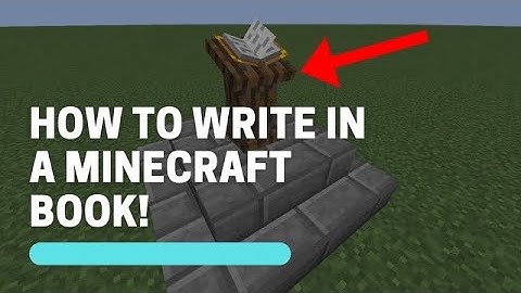 How To Write A Book In Minecraft