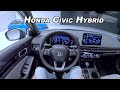 2025 honda civic hybrid  powerful 200hp and nearly 50mpg pov first look