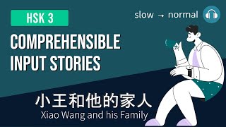 HSK3 | 小王和他的家人 Xiao Wang and his Family | Comprehensible Input Practice Bundle 4/7 Beginner Chinese