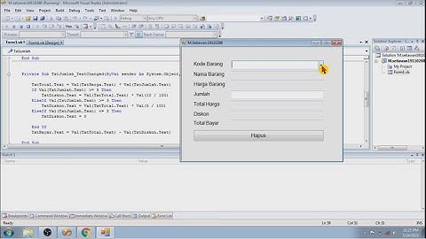 Review Program Sederhana Menggunakan Visual Basic 2008