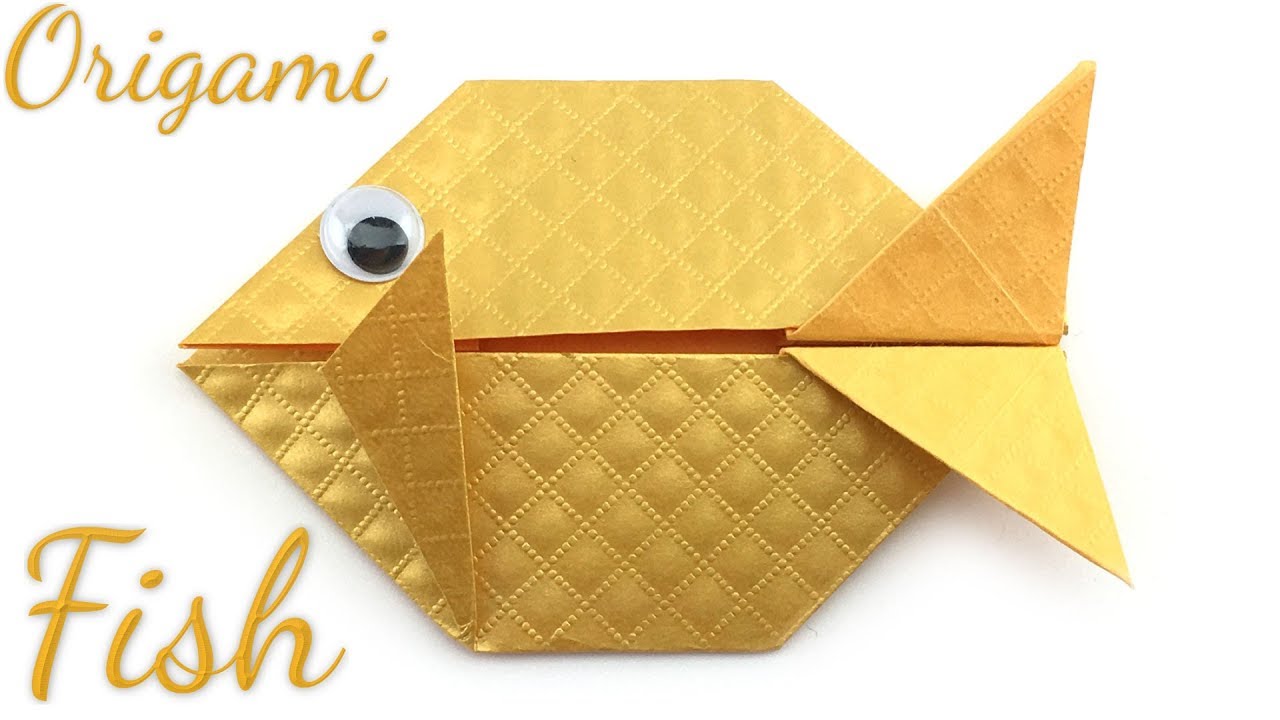 Easy Origami Fish Tutorial (Hyo Ahn) - YouTube