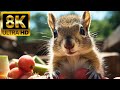 Animaux de bb mignon  8k 60fps ultra  film pittoresque avec des sons de la nature