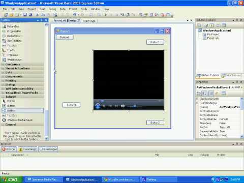 Make a Simple Media Player in Visual Basic Express 2008 Part 3/7