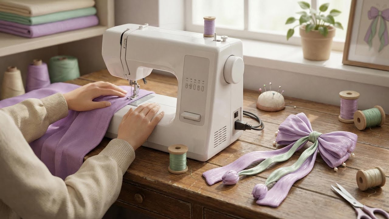 Очаровательная заколка для волос в виде бантика с длинными прядями в форме тюльпана 🌷 | Простое и...