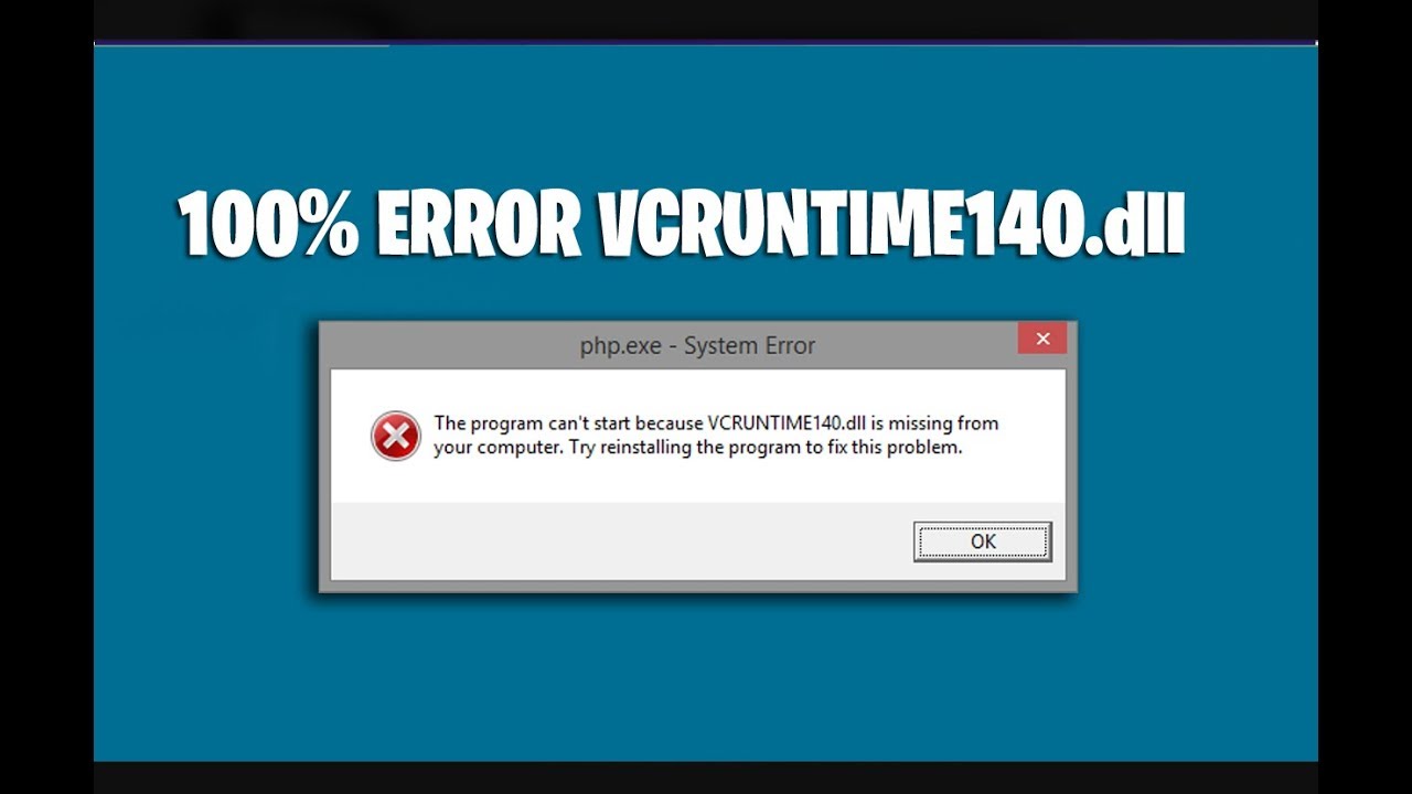 FIX WAMP Error vcruntime140dll Missing in windows 7 8 10