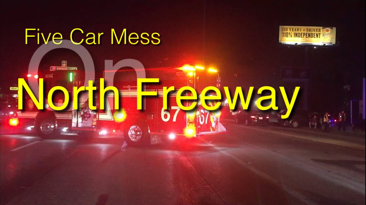 5 Car Mess on Freeway freebirds