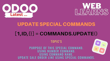 Update special commands in Odoo | [1,id,vals] development tutorial