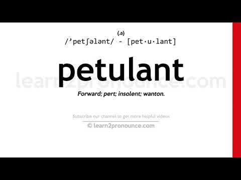 Aussprache Gereizt | Definition von Petulant