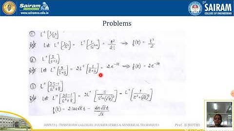 Lecture video_18MAT31_Module 1_Inverse Laplace Transform 1_B Jyothi