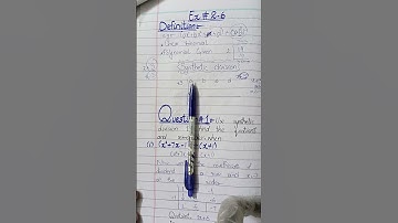 Class 10 Maths: Chapter 2 Exercise 2.6 - Synthetic Division Made Easy! | Math instruction