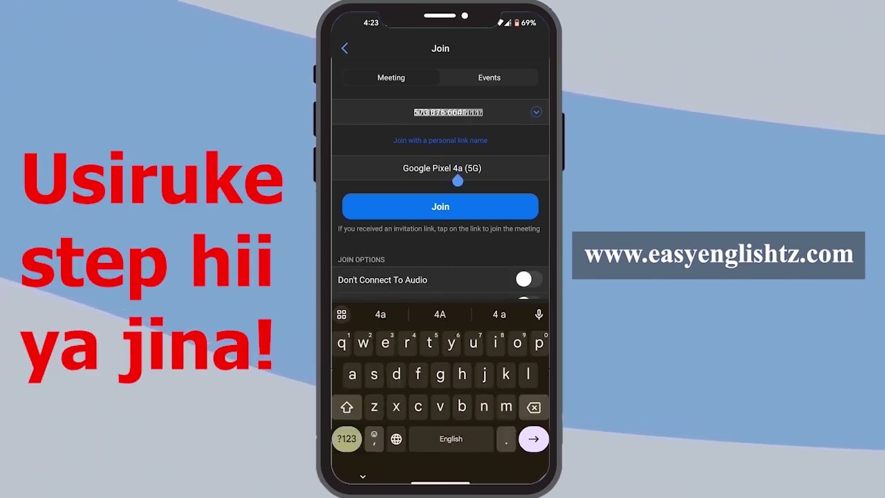 Namna ya kujiunga na Darasa la live la zoom kwa simu yako.