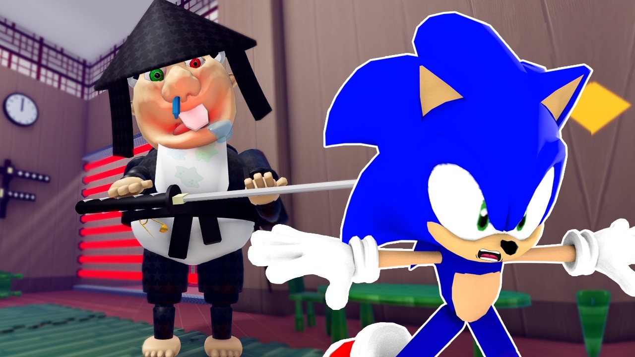 Sonic Escape Ninja Baby Bobby Daycare! Sonic Plays Roblox!