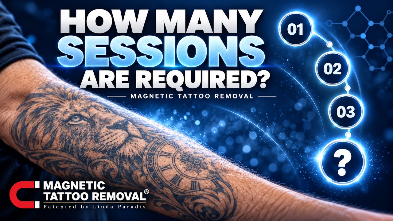 How many sessions are required for Magnetic Tattoo removal?
