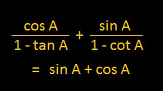 Solved example in Trigonometry : proving Equations : medium difficulty