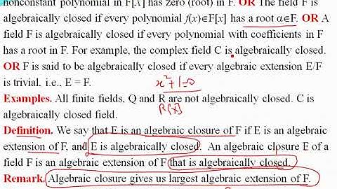 Algebraically Closed Fields And Algebraic Closure The Conjugation Isomorphism  1